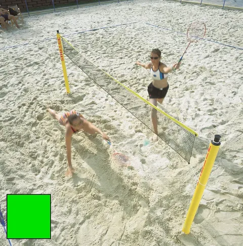Siatka do badmintona plażowego HUCK fluo zielona