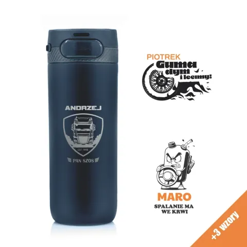 Kubek termiczny dla kierowcy Majestic Sport Nord 600 ml niebieski