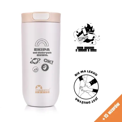 Kubek termiczny Majestic Sport Bullet 540 ml beżowy - dla przyjaciela