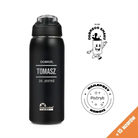 Butelka termiczna Majestic Sport Delta 750 ml czarna - dla przyjaciela