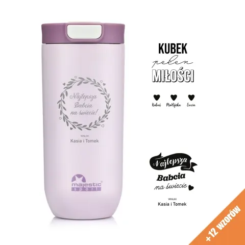Kubek termiczny Majestic Sport Bullet 540 ml różowy - Dla Babci