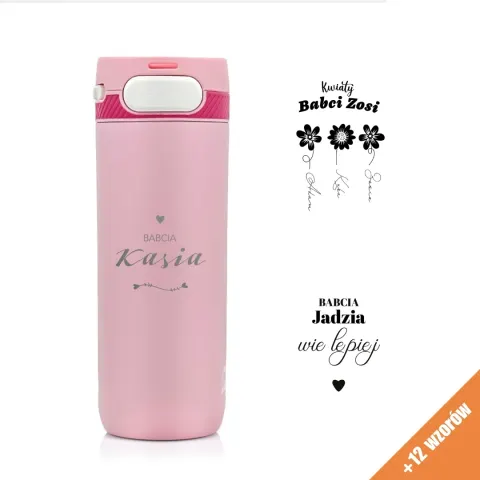 Kubek termiczny Majestic Sport Nord 600 ml różowy - Dla Babci
