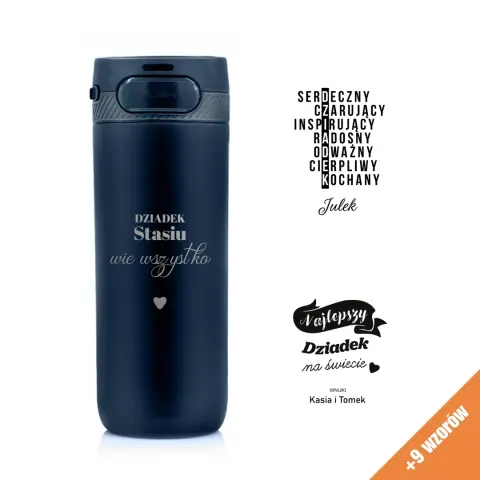 Kubek termiczny Majestic Sport Nord 600 ml niebieski - Dla Dziadka