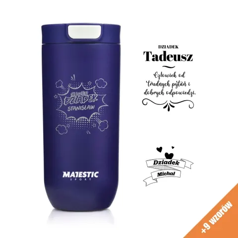 Kubek termiczny Majestic Sport Bullet 540 ml granatowy - Dla Dziadka