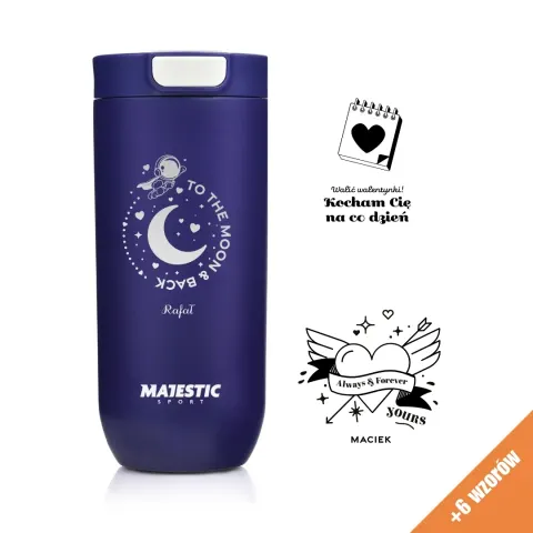 Kubek termiczny Majestic Sport Bullet 540 ml granatowy - na Walentynki