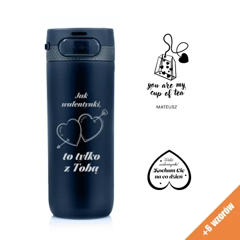 Kubek termiczny Majestic Sport Nord 600 ml niebieski - na Walentynki