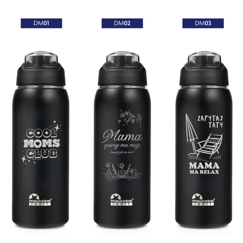 Butelka termiczna Majestic Sport Delta 750 ml czarna - Dla Mamy