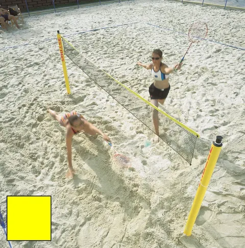 Siatka do badmintona plażowego HUCK fluo żółta