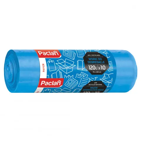 Paclan - niebieskie worki do segregacji 120l - 10 szt