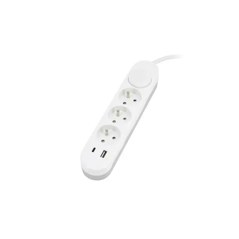Przedłużacz Nb 3x 2p+z+wył. 1.5mm X 2.0m + 2x Usb(c+a)
