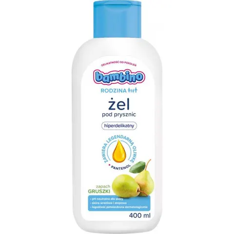 BAMBINO RODZINA Żel pod prysznic GRUSZKA, 400 ml