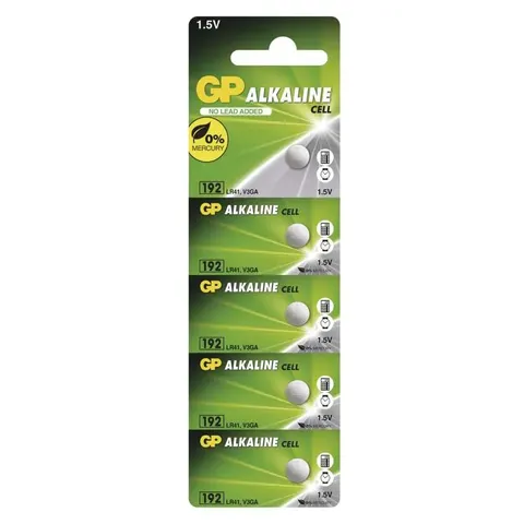 Bateria alkaliczna guzikowa 192F (LR41) 5BL; B13925, GP BATTERIES