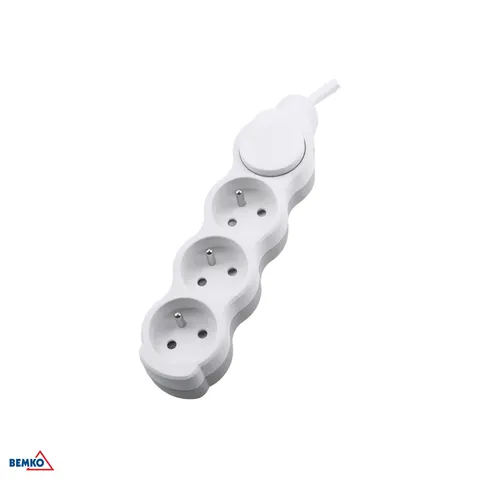 PRZEDŁUŻACZ NB 3X 2P+Z+WYŁ. 1.5MM X 5.0M; B05-NB3GW5M, BEMKO