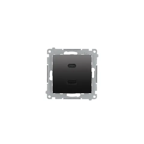 Simon54 ładowarka USB C+A (moduł), 30W, 230V; antracyt; DEC2CAQ.01/48; KONTAKT-SIMON