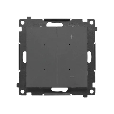 SIMON55 Ściemniacz do LED ściemnialnych, klawiszowy, 15-200 W, 230 V (moduł); Jasnoszary mat; TESL1.01/114; KONTAKT-SIMON