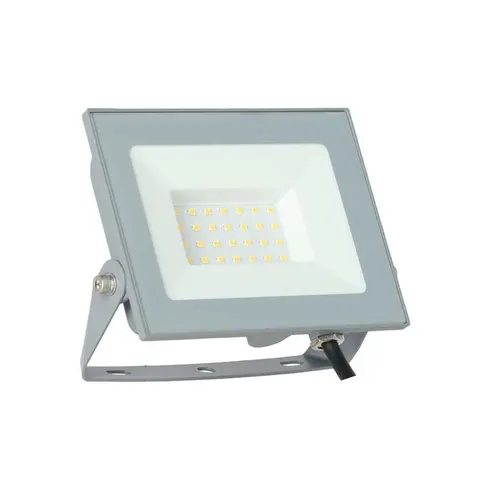 Naświetlacz LED 30W 3000lm, barwa światła neutralna biel 4000K 120°, wymiary 167x79x164mm, obudowa alu IP65 szara, ORO DIODO 30W NW; ORO33124 LED-POL