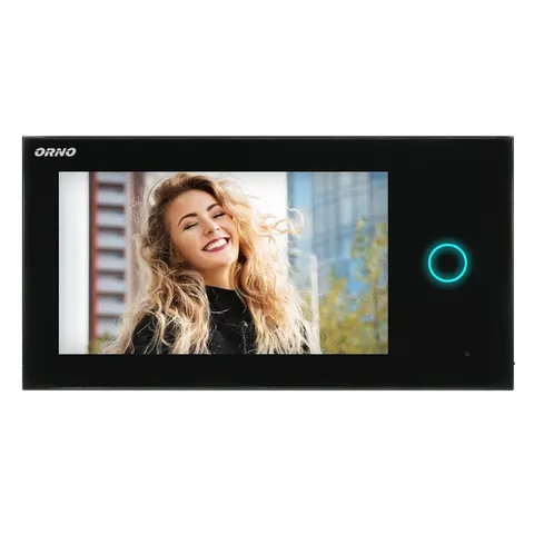 Wideo monitor bezsłuchawkowy, kolorowy, LCD 7", dotykowy, WI-FI, do zestawu APPOS, otwieranie bramy, czarny; OR-VID-WI-1068PMV, ORNO