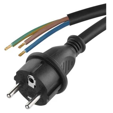 Przewód przyłączeniowy guma 3×1,0mm, 5m czarny