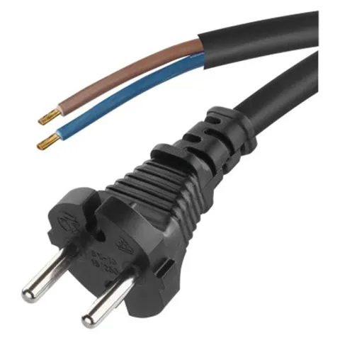 Przewód przyłączeniowy guma 2×1,0mm, 3m czarny