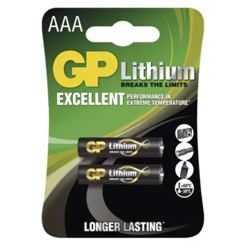 Bateria litowa AAA (FR03), 2BL, 2szt; B15112, GP BATTERIES