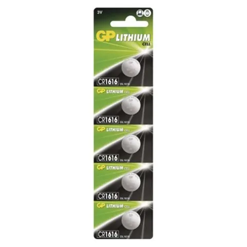 Bateria litowa guzikowa CR1616 5BL, 5szt; B1560, GP BATTERIES