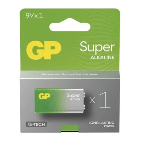 Bateria alkaliczna SUPER 9V (6LR61) 1PP; B01511, GP BATTERIES