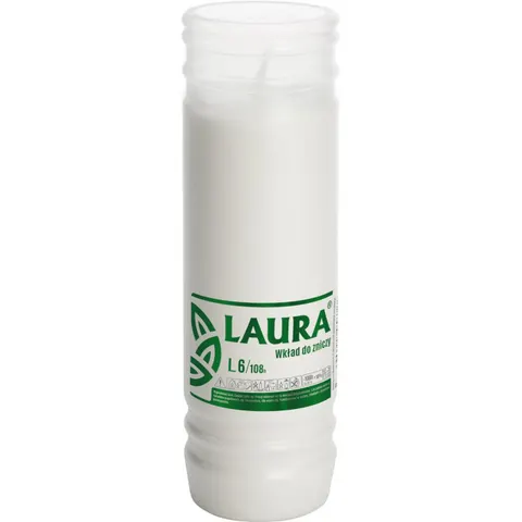 BISPOL LAURA Wkład do zniczy parafinowy L6 108 h, 1 szt