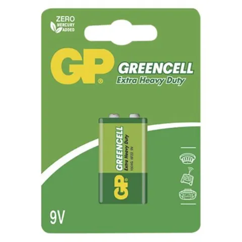 Bateria cynkowa GREENCELL 9V (6F22) 1BL; B1251, GP BATTERIES