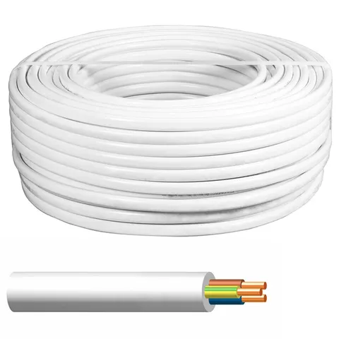 Przewód YDY 3x6 żo 450/750V instalacyjny okrągły biały; ELEKTROKABEL