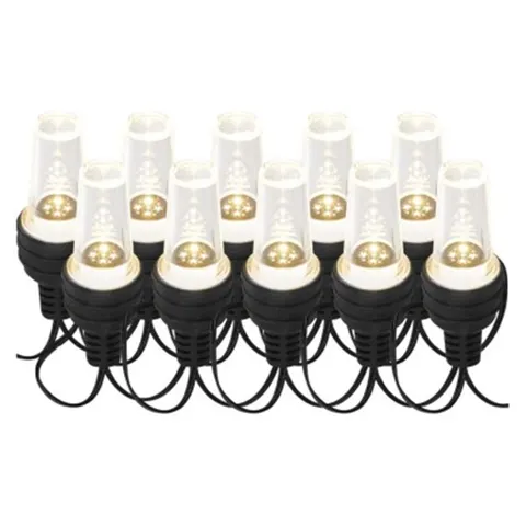 Łańcuch Party 10x 1 LED, przeźroczyste, 4,5 m, zimna biel, IP44