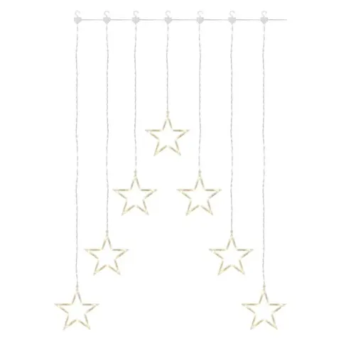 Dekoracje - 70 LED sople gwiazdki 67x125 cm ciepła biel, IP44 Emos