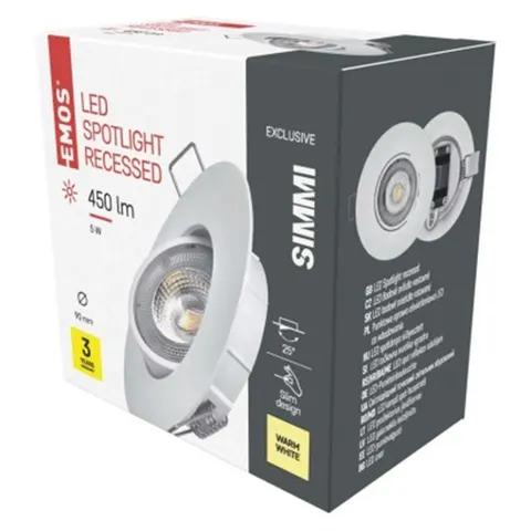Oczko LED SIMMI 5W ciepła biel, biały