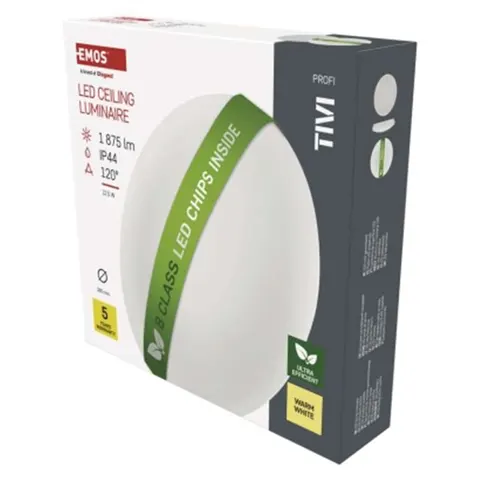 Oprawa sufitowa LED TIVI, B CLASS, okrągła biała 12,5W, IP44, Ciepła biel