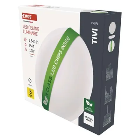 Oprawa sufitowa LED TIVI, A CLASS, okrągła biała 11W, IP44, Neutralna biel
