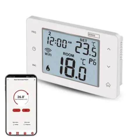 Inteligentny termostat pokojowy, przewodowy, GoSmart z WiFi, P56201