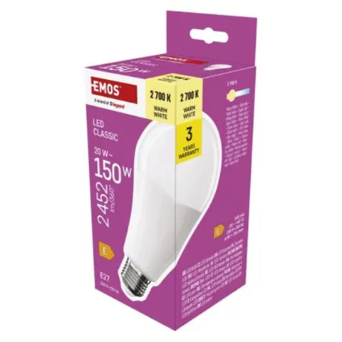 Żarówka LED Classic A80 / E27 / 20 W (150 W) / 2452 lm / 2452 lm / ciepła biel
