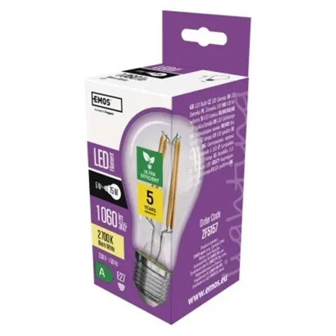 Żarówka LED Filament A60 A CLASS/ E27 / 5 W (75 W) / 1 060 lm / ciepła biel