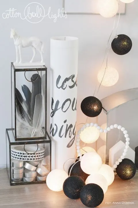 Cotton Balls - BLACK & WHITE