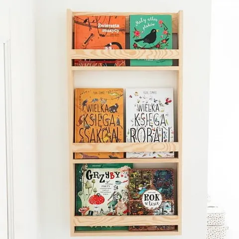 Półka na książki biblioteczka wąska Bambooko