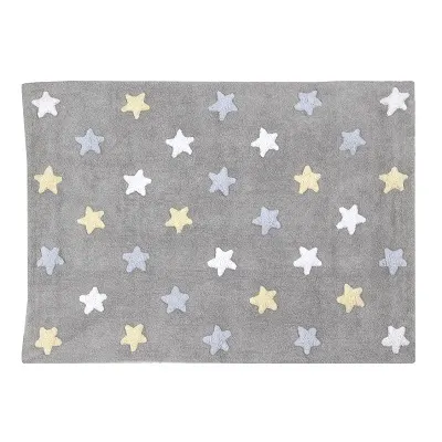 Lorena Canals Dywan do Prania w Pralce Tricolor Star Gris/Azul