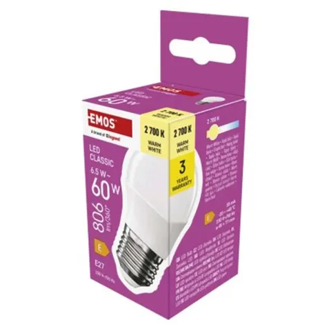 Żarówka LED Classic Mini Globe / E27 / 6,5 W (60 W) / 806 lm / ciepła biel