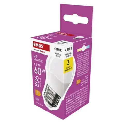 Żarówka LED Classic Mini Globe / E27 / 6,5 W (60 W) / 806 lm / neutralna biel