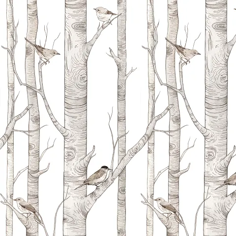 Tapeta dziecięca Birch Forrest Drzewa