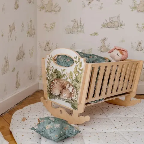 Tapeta dziecięca Rabbit Day Króliczki Beżowa