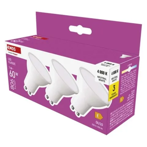 Żarówka LED Classic MR16 / GU10 / 7 W (60 W) / 806 lm / neutralna