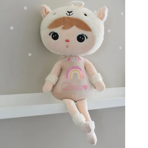 Lalka Metoo Alpaka beżowa 48 cm z imieniem