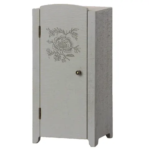 Maileg szafa szara Miniature closet Grey/mint duża