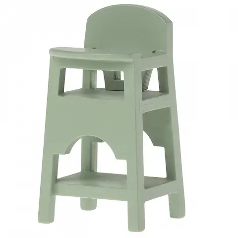 Maileg Krzesełko do karmienia miętowe małe High chair, Mouse mint
