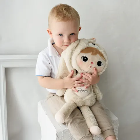 Lalka Metoo Królik jasno beżowy z imieniem