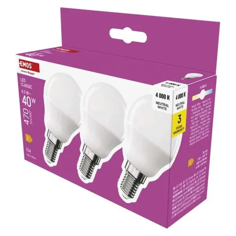 Żarówka LED Classic Mini Globe / E14 / 4,2 W (40 W) / 470 lm / neutralna biel